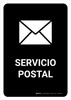 Postal Service Black Spanish Portrait - Wall Sign