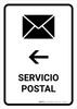 Postal Service With Left Arrow White Spanish Portrait - Wall Sign Postal Service With Left Arrow White Spanish Portrait - Wall Sign