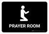 Prayer Room Black Landscape - Wall Sign