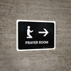 Prayer Room With Right Arrow Black Landscape - Wall Sign Prayer Room With Right Arrow Black Landscape - Wall Sign