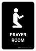 Prayer Room Black Portrait - Wall Sign
