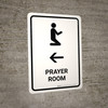 Prayer Room With Left Arrow White Portrait - Wall Sign Prayer Room With Left Arrow White Portrait - Wall Sign