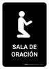 Prayer Room Black Spanish Portrait - Wall Sign Prayer Room Black Spanish Portrait - Wall Sign