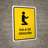 Prayer Room Yellow Spanish Portrait - Wall Sign Prayer Room Yellow Spanish Portrait - Wall Sign