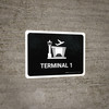 Terminal 1 Black Spanish Landscape - Wall Sign