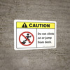 Caution: Do Not Climb on or Jump From Dock ANSI - Wall Sign