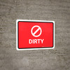 Dirty with Icon Landscape - Wall Sign Dirty with Icon Landscape - Wall Sign