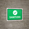 Sanitized with Icon Landscape - Wall Sign