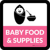 Baby Food & Supplies Square - Floor Sign Baby Food & Supplies Square - Floor Sign