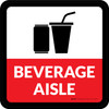Beverage Aisle Square - Floor Sign Beverage Aisle Square - Floor Sign