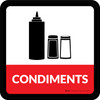 Condiments Square - Floor Sign Condiments Square - Floor Sign