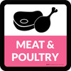 Meat & Poultry Retail Square - Floor Sign