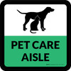 Pet Care Aisle Square - Floor Sign