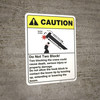 Caution: Do Not Two Block Crane ANSI - Wall Sign