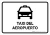 Airport Taxi White Spanish Landscape - Wall Sign