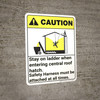 Caution: Grain Bin Safety Stay On ladder ANSI - Wall Sign Caution: Grain Bin Safety Stay On ladder ANSI - Wall Sign