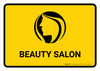 Beauty Salon Yellow Landscape - Wall Sign