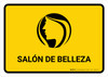 Beauty Salon Yellow Spanish Landscape - Wall Sign Beauty Salon Yellow Spanish Landscape - Wall Sign