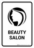 Beauty Salon White Portrait - Wall Sign