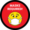 Masks Required Red Circular - Floor Sign Masks Required Red Circular - Floor Sign