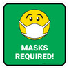 Masks Required Green Square - Floor Sign