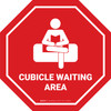 Cubicle Waiting Area Stop Sign - Floor Sign