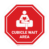 Cubicle Wait Area Stop Circular - Floor Sign