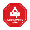 Cubicle Waiting Area Stop Circular - Floor Sign Cubicle Waiting Area Stop Circular - Floor Sign