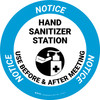 Notice: Use Before And After Meeting Circular - Floor Sign