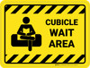 Cubicle Wait Area Yellow Hazard Rectangle - Floor Sign Cubicle Wait Area Yellow Hazard Rectangle - Floor Sign