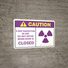 Caution: X Ray Radiation Caution Label - Wall Sign Caution: X Ray Radiation Caution Label - Wall Sign