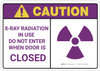 Caution: X Ray Radiation Caution Label - Wall Sign Caution: X Ray Radiation Caution Label - Wall Sign