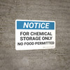 Notice: Chemical Storage Only - Wall Sign