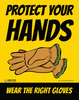 Protect Your Hands - Wear the Right Gloves - Poster