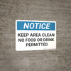 Notice: Clean Sink - Wall Sign Notice: Clean Sink - Wall Sign