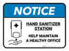 Notice: Help Maintain A Healthy Office Rectangle - Floor Sign