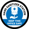 Keep This Office Safe Hand Sanitizer Blue Circular - Floor Sign Keep This Office Safe Hand Sanitizer Blue Circular - Floor Sign