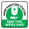 Keep This Office Safe Hand Sanitizer Green Square - Floor Sign Keep This Office Safe Hand Sanitizer Green Square - Floor Sign