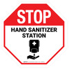 Stop: Hand Sanitizer Station - Floor Sign Stop: Hand Sanitizer Station - Floor Sign