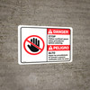 Danger: Follow Confined Space Entry Procedures Bilingual Spanish ANSI - Wall Sign