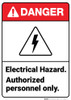 Danger: Electrical Hazard Personnel ANSI - Wall Sign