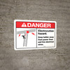 Danger: Electrocution Hazard Keep Ladder Away ANSI - Wall Sign Danger: Electrocution Hazard Keep Ladder Away ANSI - Wall Sign