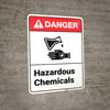 Danger: Hazardous Chemicals ANSI - Wall Sign Danger: Hazardous Chemicals ANSI - Wall Sign