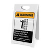 Warning: Exposed Buckets and Moving Parts Can Cause Severe Injury with Graphic Portrait ANSI - A-Frame Sign Warning: Exposed Buckets and Moving Parts Can Cause Severe Injury with Graphic Portrait ANSI - A-Frame Sign