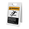 Warning: Exposed Conveyors and Moving Parts Can Cause Severe Injury with Graphic Portrait ANSI - A-Frame Sign