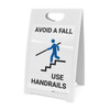 Avoid A Fall Use Handrails with Icon Portrait - A-Frame Sign Avoid A Fall Use Handrails with Icon Portrait - A-Frame Sign