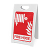 Fire Hose with Icons Portrait - A-Frame Sign