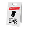 Hands Only CPR with Icon Portrait - A-Frame Sign Hands Only CPR with Icon Portrait - A-Frame Sign