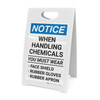Notice: Portrait Ppe Chemicals Shield Gloves Apron - A-Frame Sign Notice: Portrait Ppe Chemicals Shield Gloves Apron - A-Frame Sign