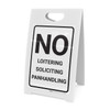 No Loitering Soliciting Panhandling Portrait - A-Frame Sign No Loitering Soliciting Panhandling Portrait - A-Frame Sign